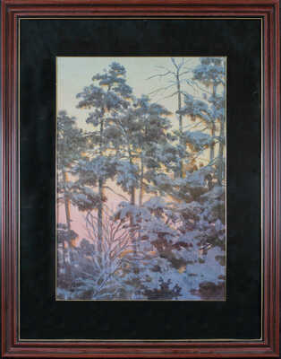 Андрияка Сергей Николаевич. Восход в зимнем лесу 